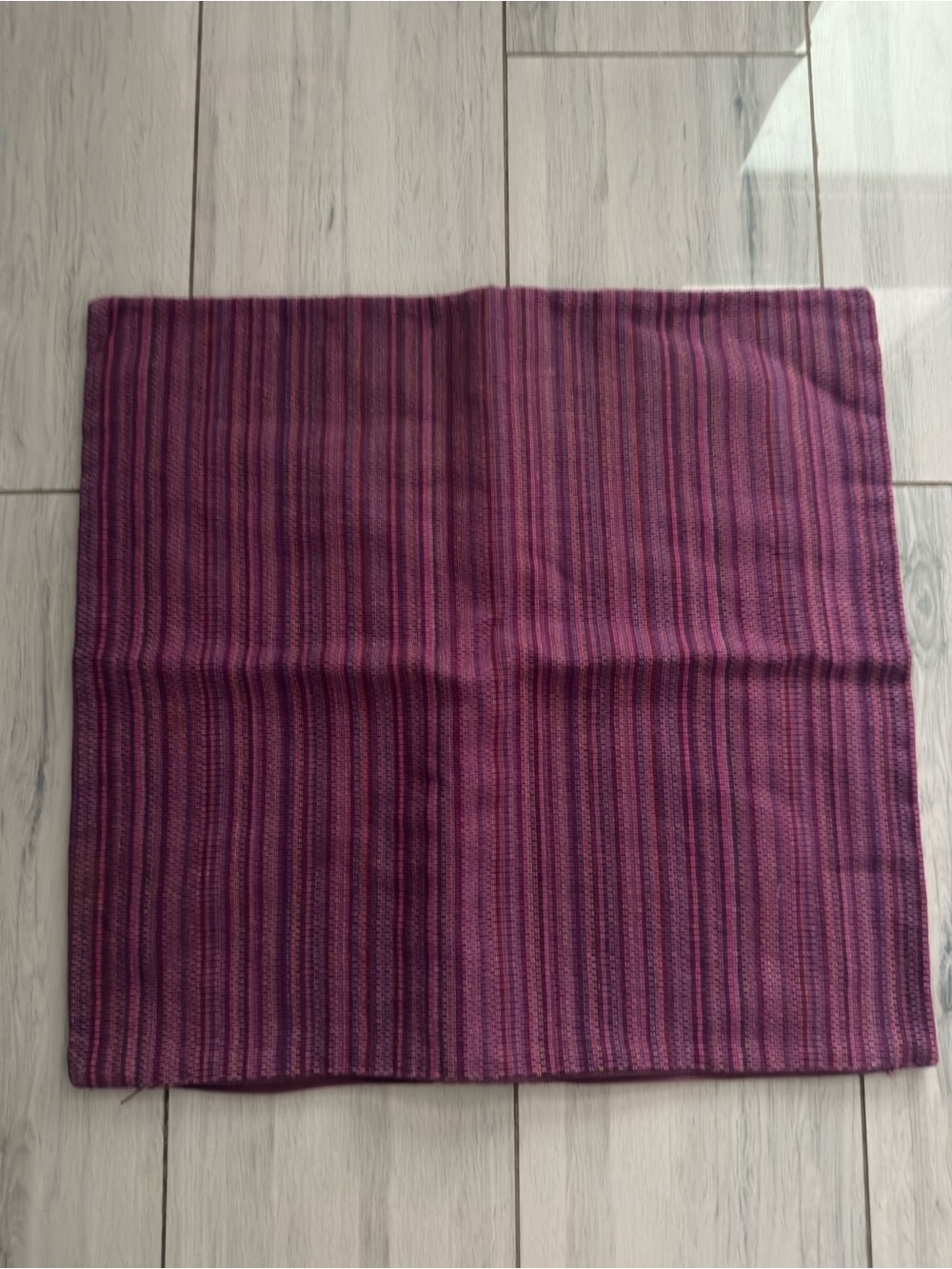 CRATE & BARREL Maddox woven plum 20" x 20" pillow cover.